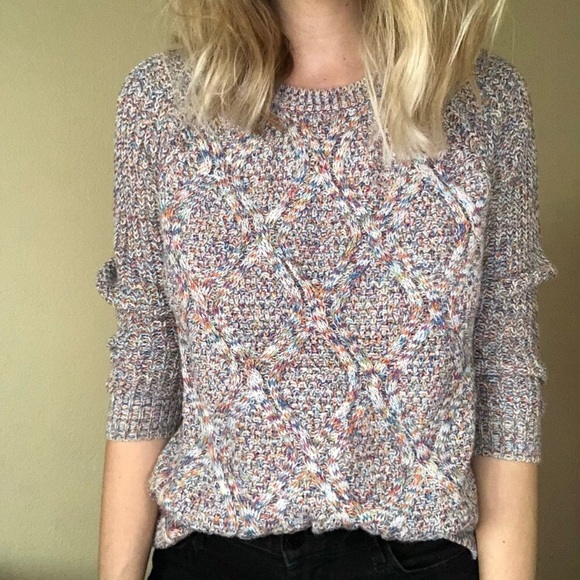 [Faded Glory] Rainbow Knit Sweater - Picture 4 of 7